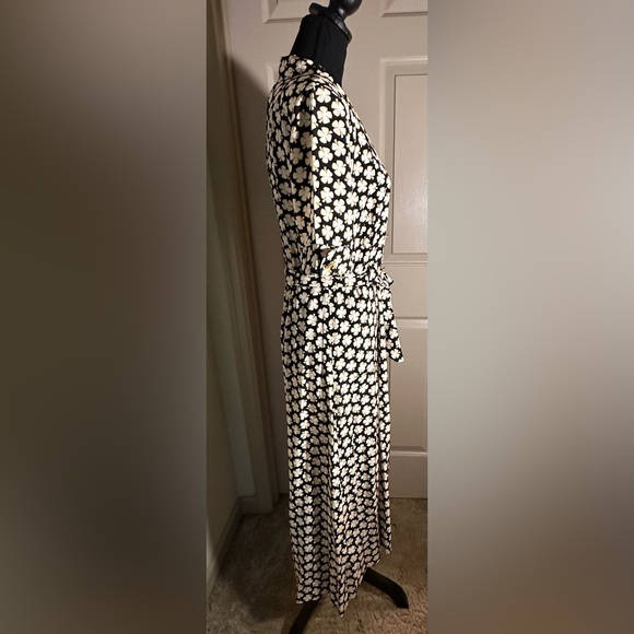 Vintage Beautiful Escada Black/White/Tan Dress by Margaretha Ley - Picture 2 of 11